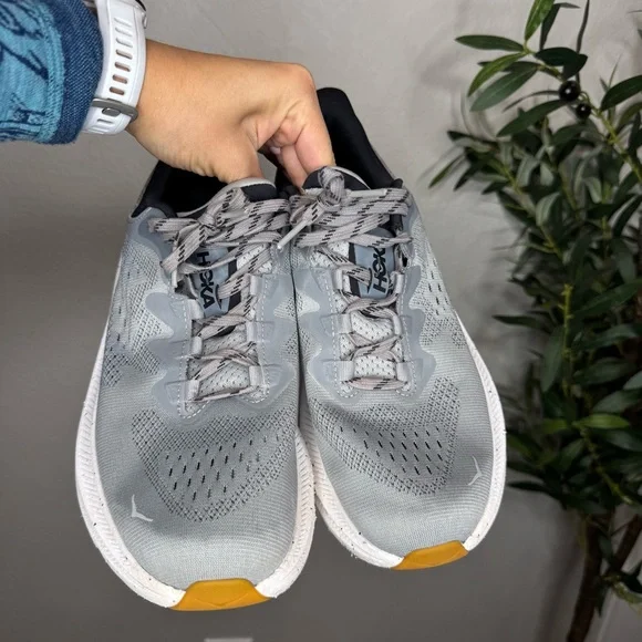 Hoka One One Kawana 2 Men’s Gray Running Sneakers Size 8.5 Mesh Foam Cushioned - Picture 4 of 11